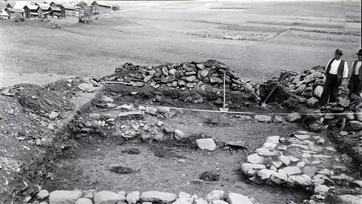 Historisches Bild einer Ausgrabung von 1914