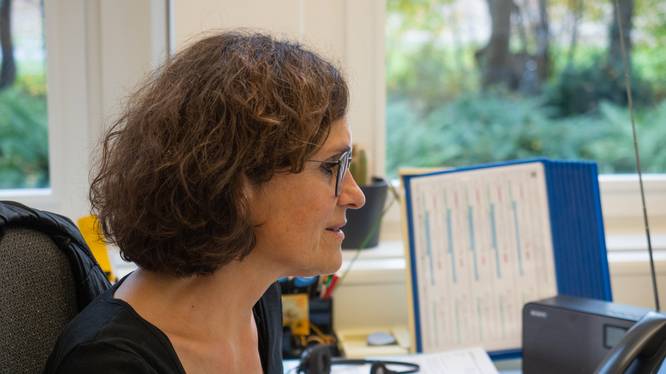 Clarita Decurtins konzentriert bei der Arbeit Clarita Decurtins konzentriert bei der Arbeit