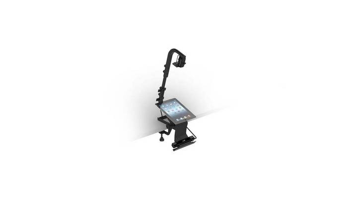 Ein Mobile Device Stand auf weissem Hintergrund
