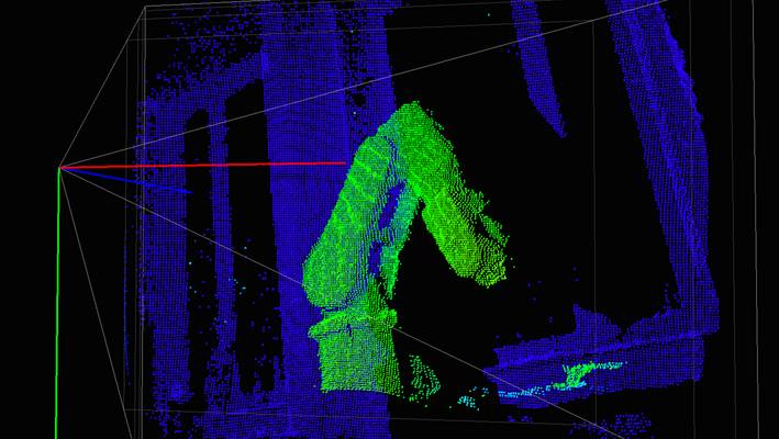 3D point cloud of an industrial robot