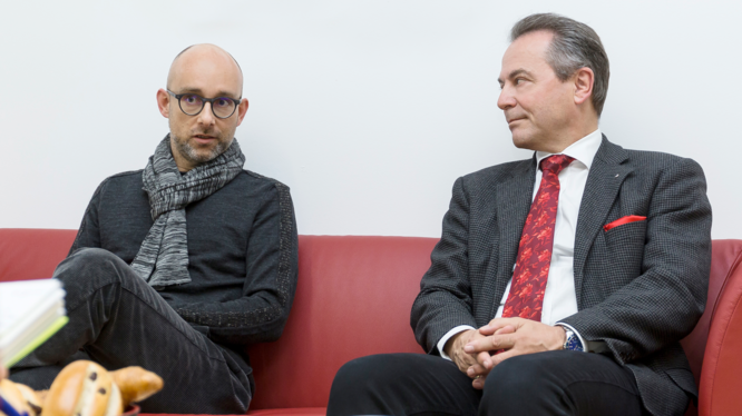 Jürg Kessler und Martin Studer im Gespräch Jürg Kessler und Martin Studer im Gespräch
