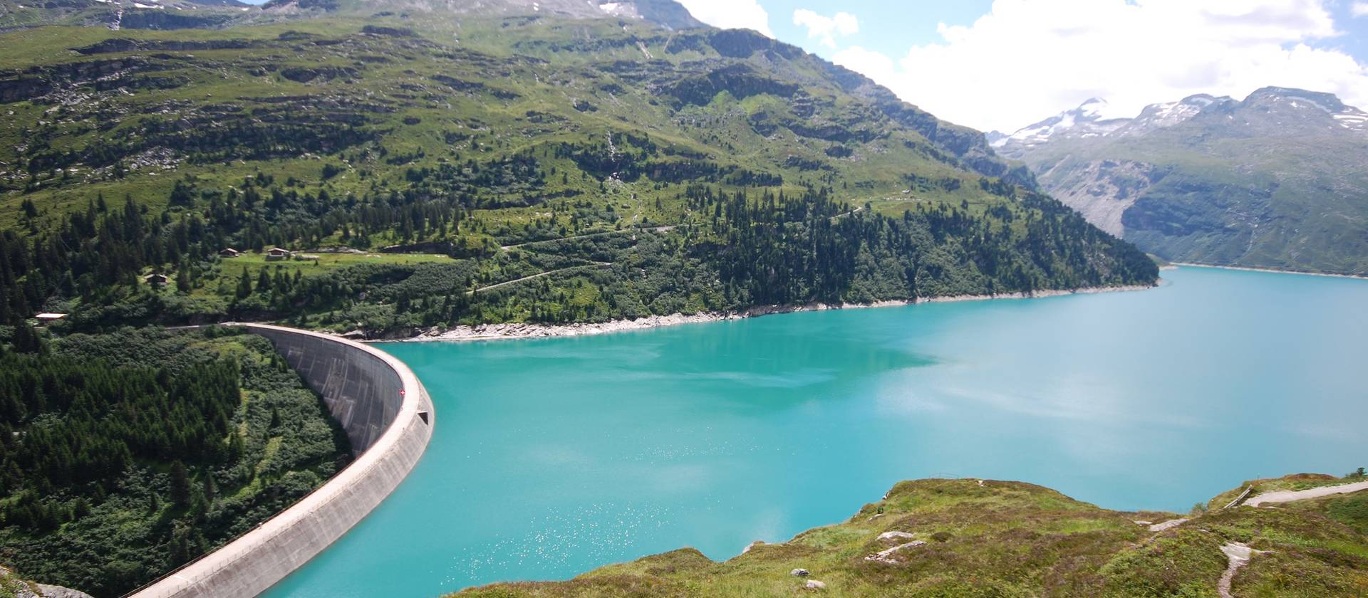 Foto der Zervreilastaumauer