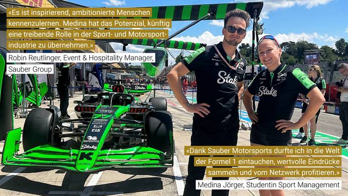Mentoring-Programm: Mentor Robin und Sport Management Studentin Medina