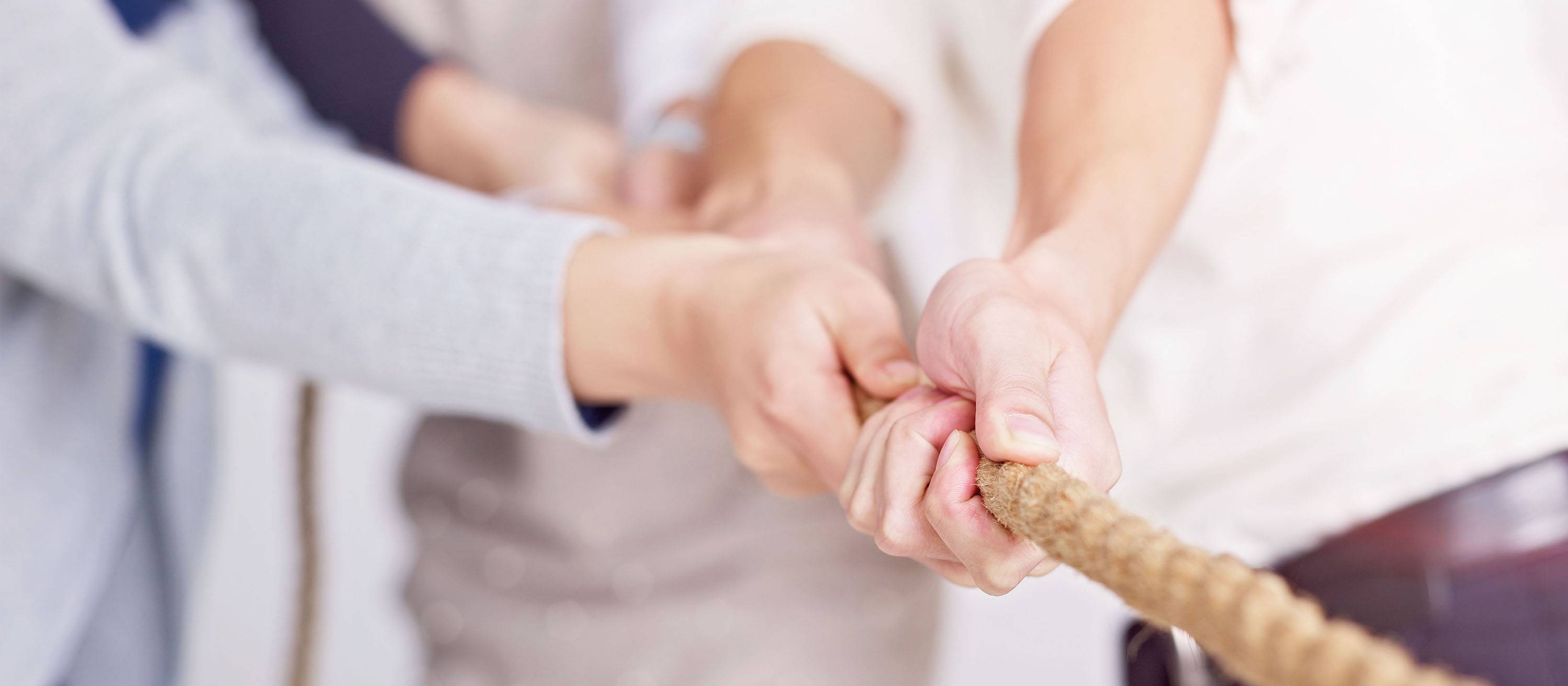 MAS Business Administration Studierende ziehen gemeinsam an einem Strick