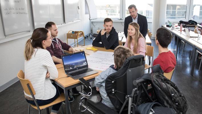 Gruppenarbeit von Studierenden