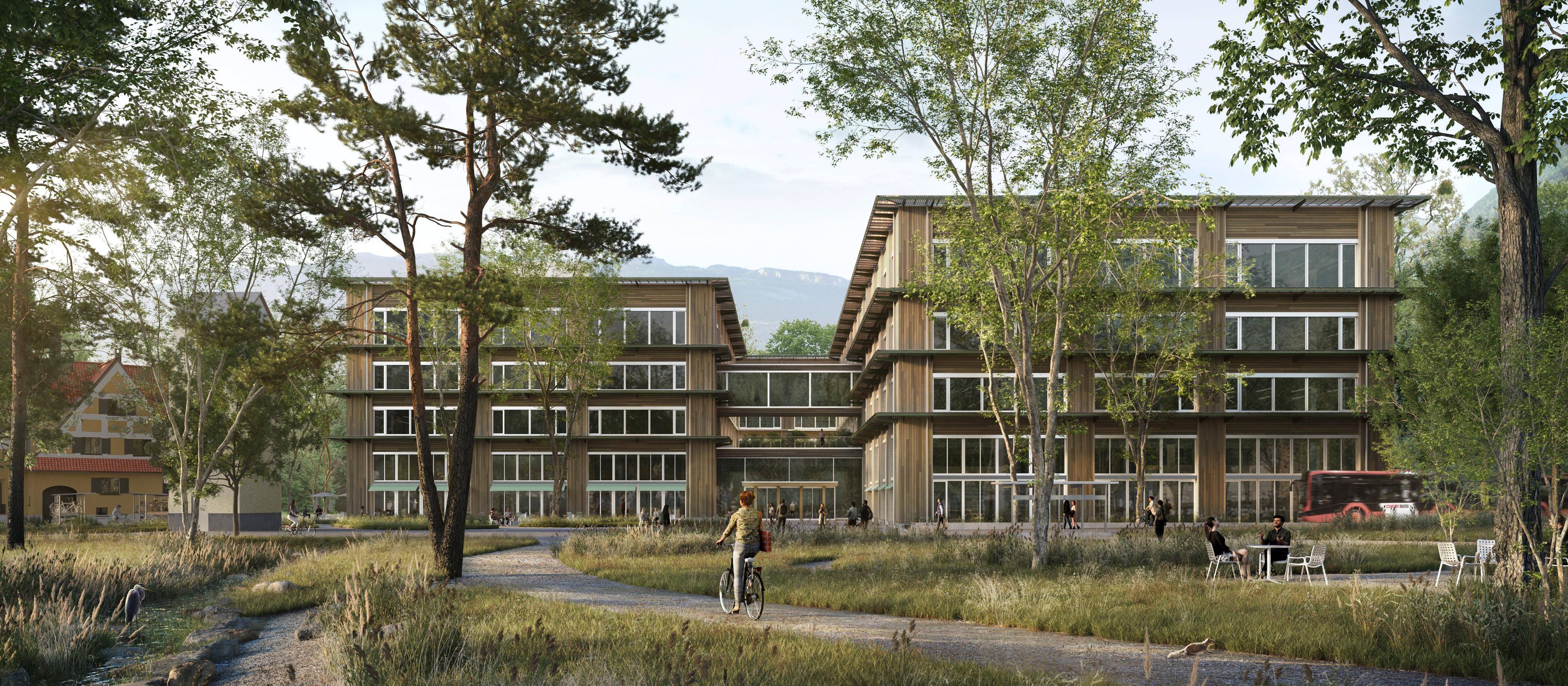 [Translate to Rumantsch:] Fachhochschulzentrum Graubünden in Chur: eine Visualisierung