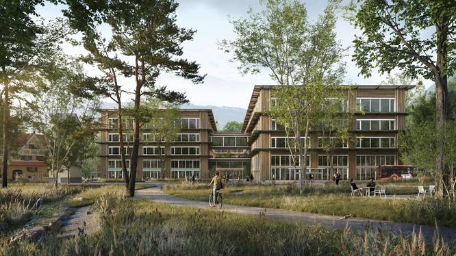 Fachhochschulzentrum Graubünden in Chur: eine Visualisierung