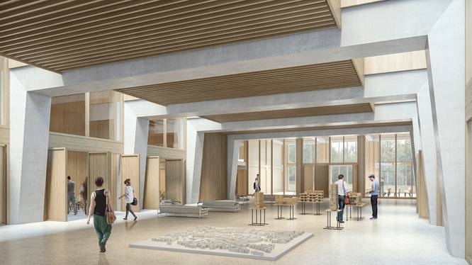 Fachhochschulzentrum Foyer Wissensplatz Die Architektur des neuen Campus