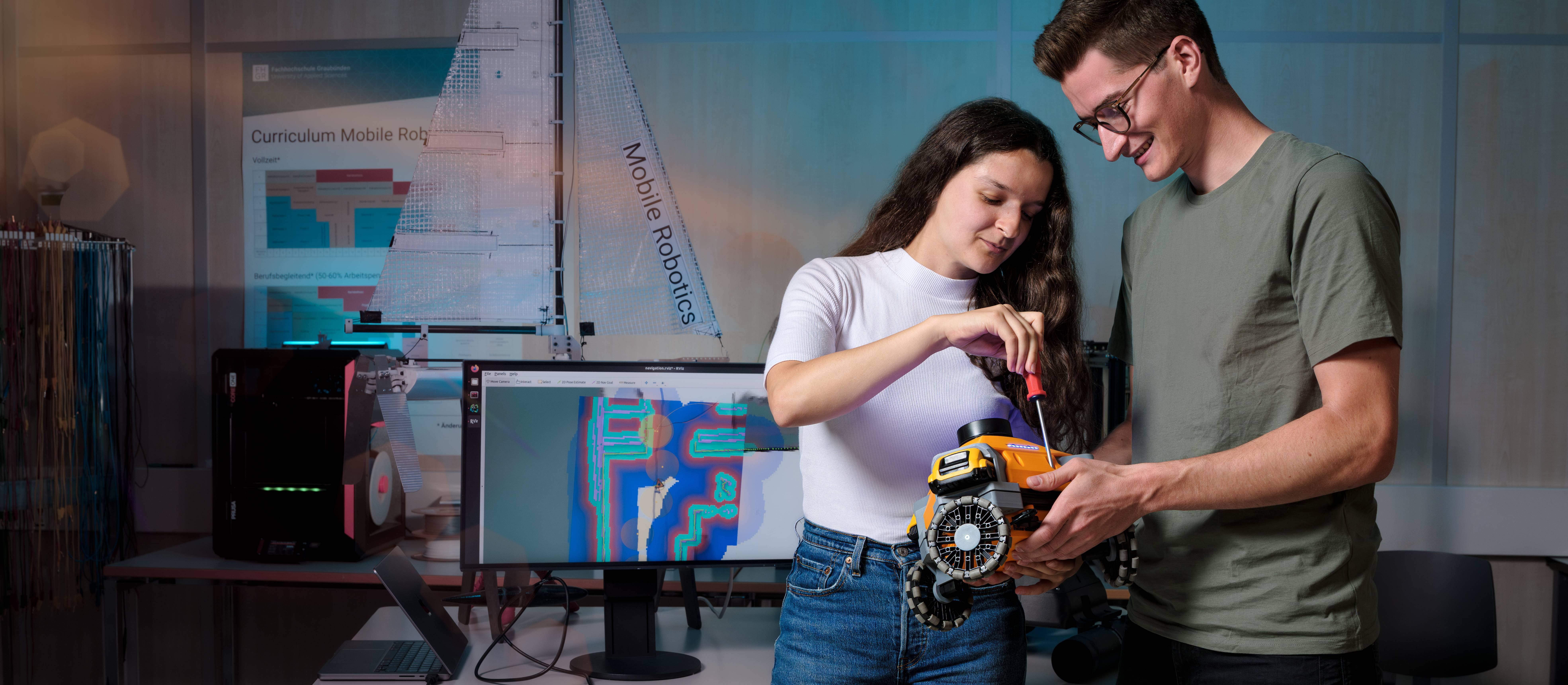 Imagebild Bachelorstudium Mobile Robotics