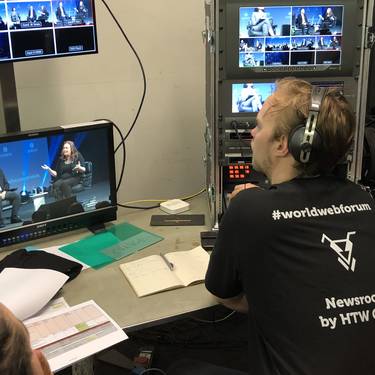 Blick in den News-room der MMP-Studierenden der Fachhochschule Graubünden
