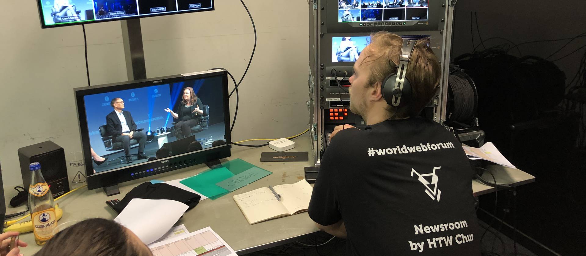 Blick in den News-room der MMP-Studierenden der Fachhochschule Graubünden