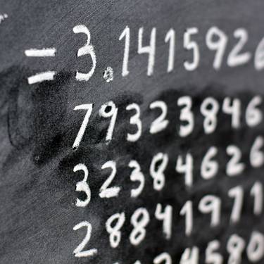 The,Number,Pi,Written,With,Chalk,On,The,Blackboard,,With