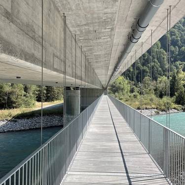 Fussbrücke Punetta von Bonaduz nach Trin Station (© Gianfranco Bronzini)