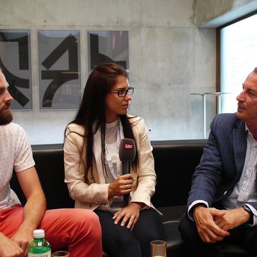 Reto Lipp mit MMP-Studenten