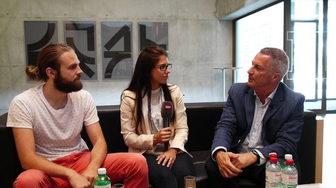 Reto Lipp mit MMP-Studenten