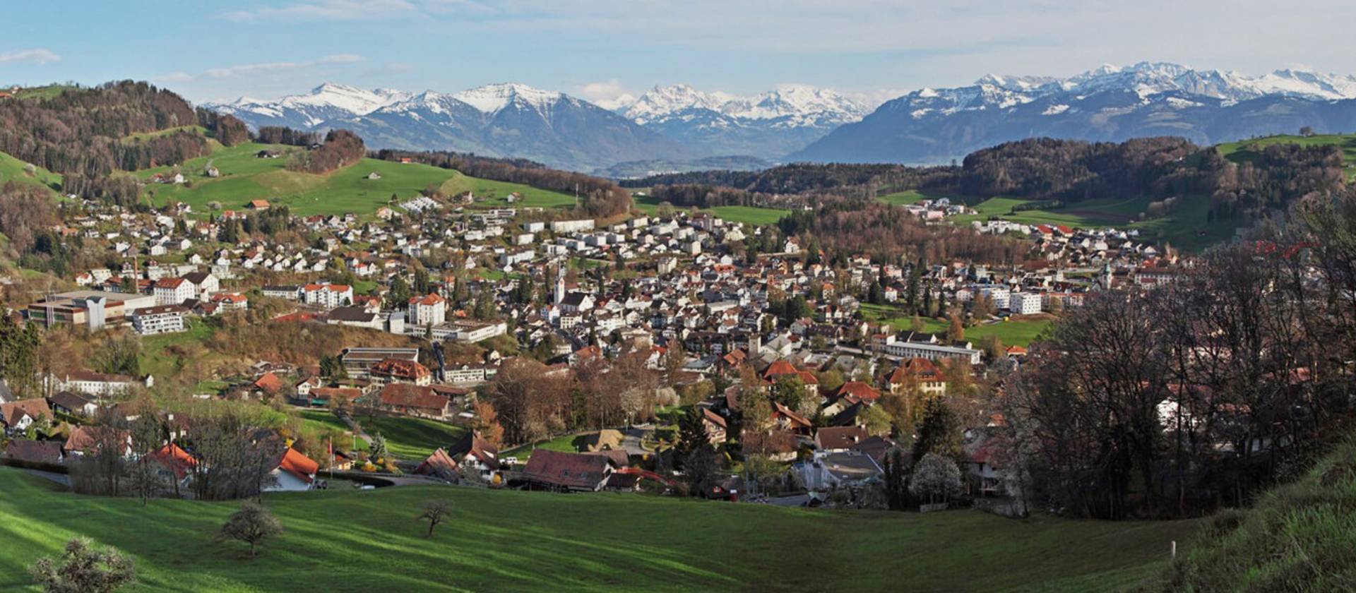 Undatierte Luftaufnahme des Dorfkerns der Gemeinde Wald ZH / ©Gemeinde Wald ZH