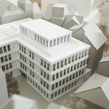 Ein Gebäudemodell in der Architektur