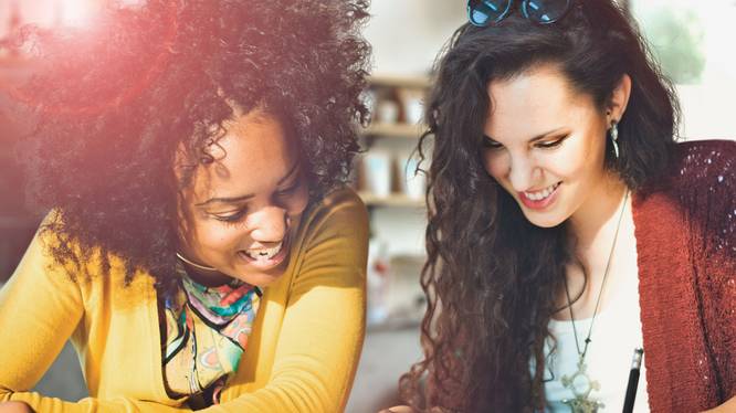 Master's degree Tourism and Change Two master students in Tourism and Change are smiling