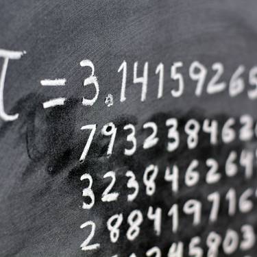 The,Number,Pi,Written,With,Chalk,On,The,Blackboard,,With