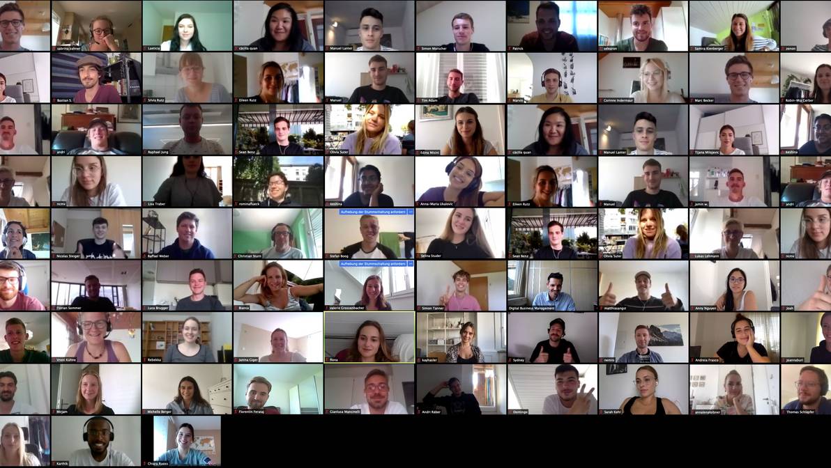News-Studienstart-2020-Digital-Business-Management Ein Teil der Einführung ins Studium fand beim Bachelorangebot Digital Business Management virtuell statt.