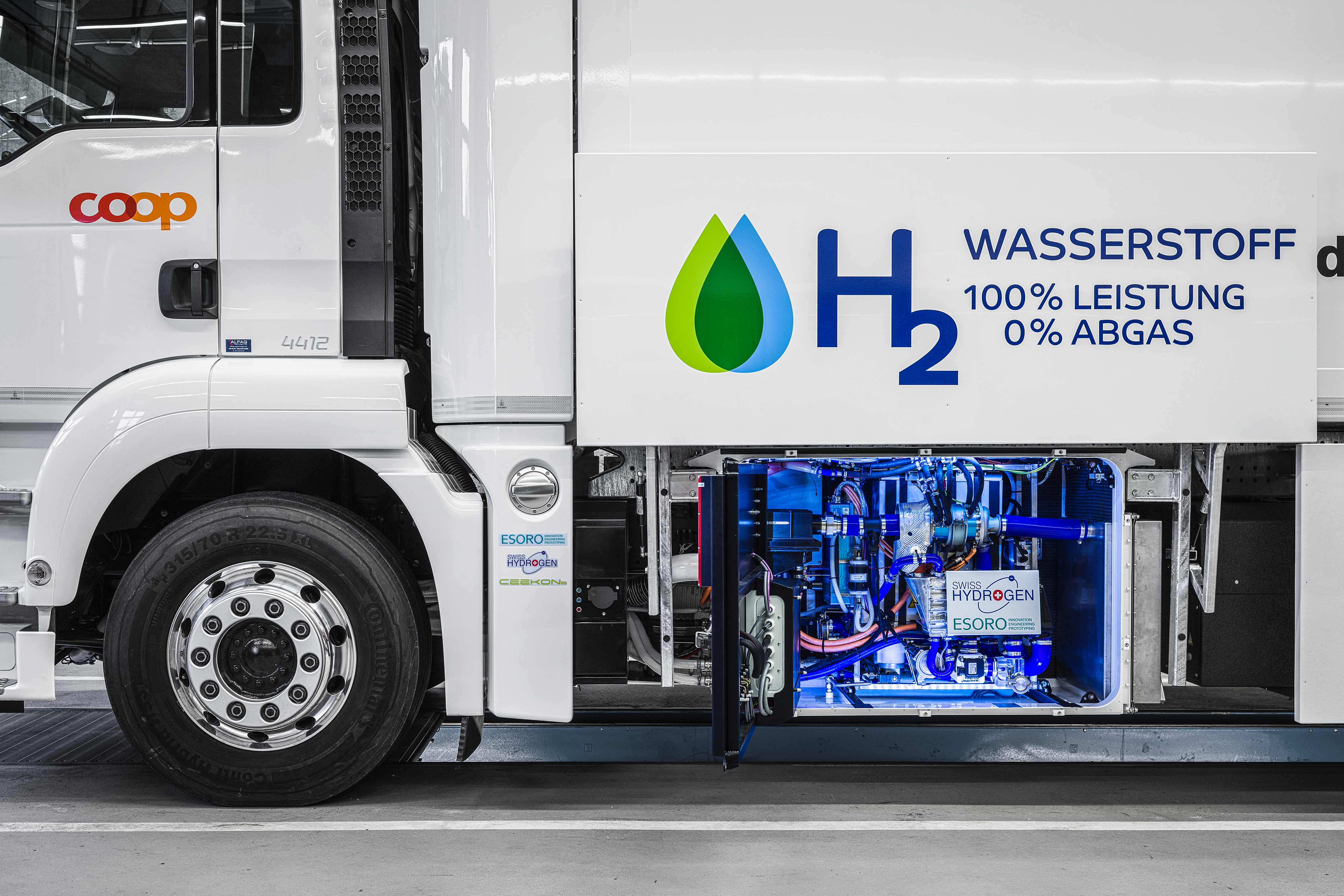 Bild von wasserstoffbetriebenem LKW