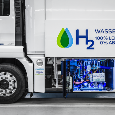 Bild von wasserstoffbetriebenem LKW