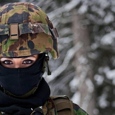 Lorella Kessler im Militär.