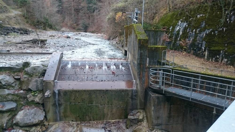Der Coanda-Rechen Franstanz Samina schützt die Fische