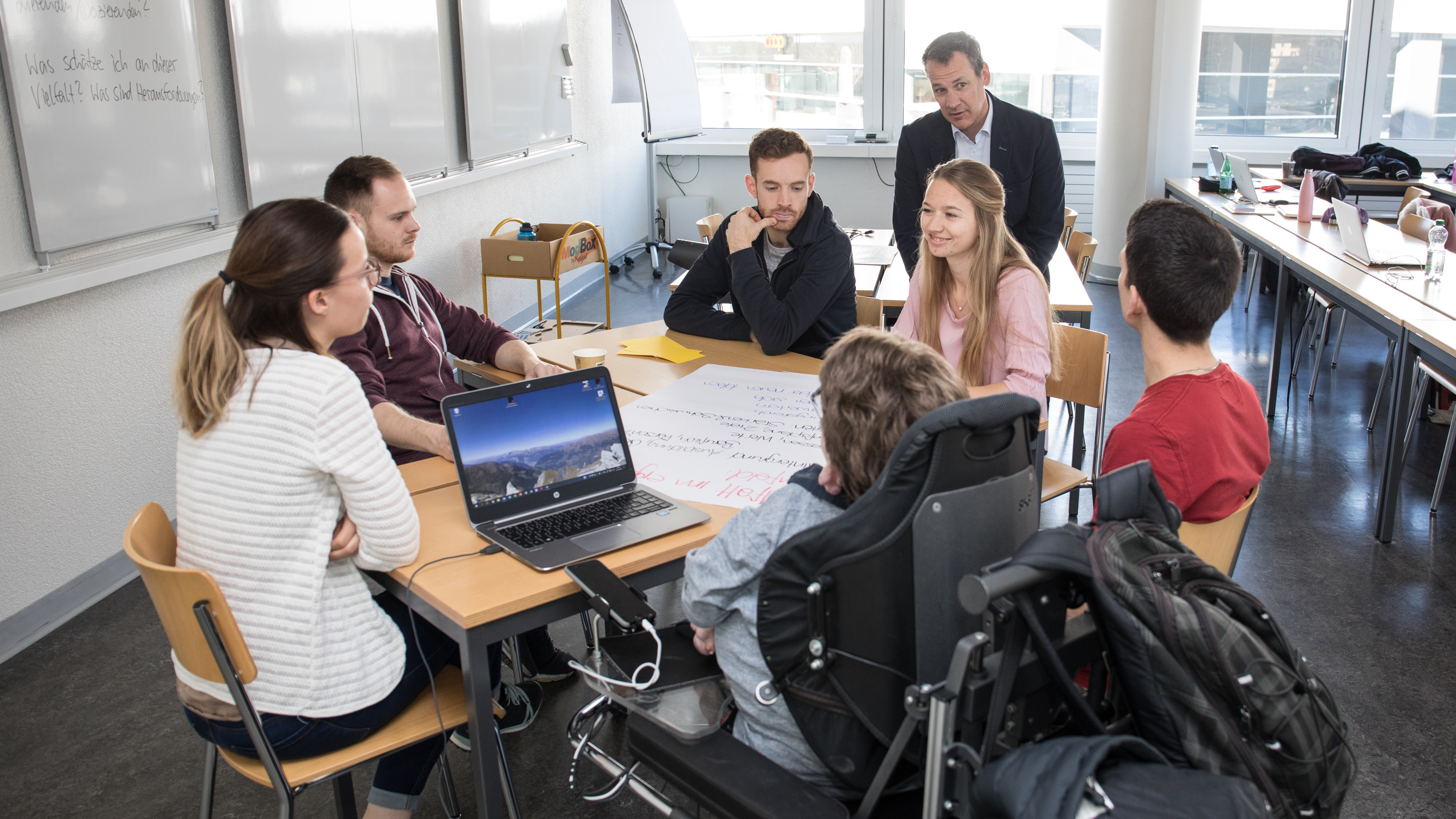 Gruppenarbeit von Studierenden